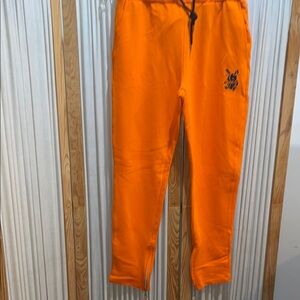 Bright Orange Joggers with Logo